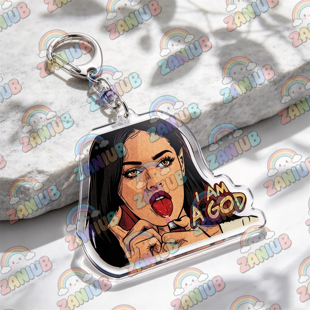 Horror Movie Keychain for Accessories Amanda Seyfried Megan Fox Lighter Key Ring Purse Phone Bag Charms Friends Fans Gifts