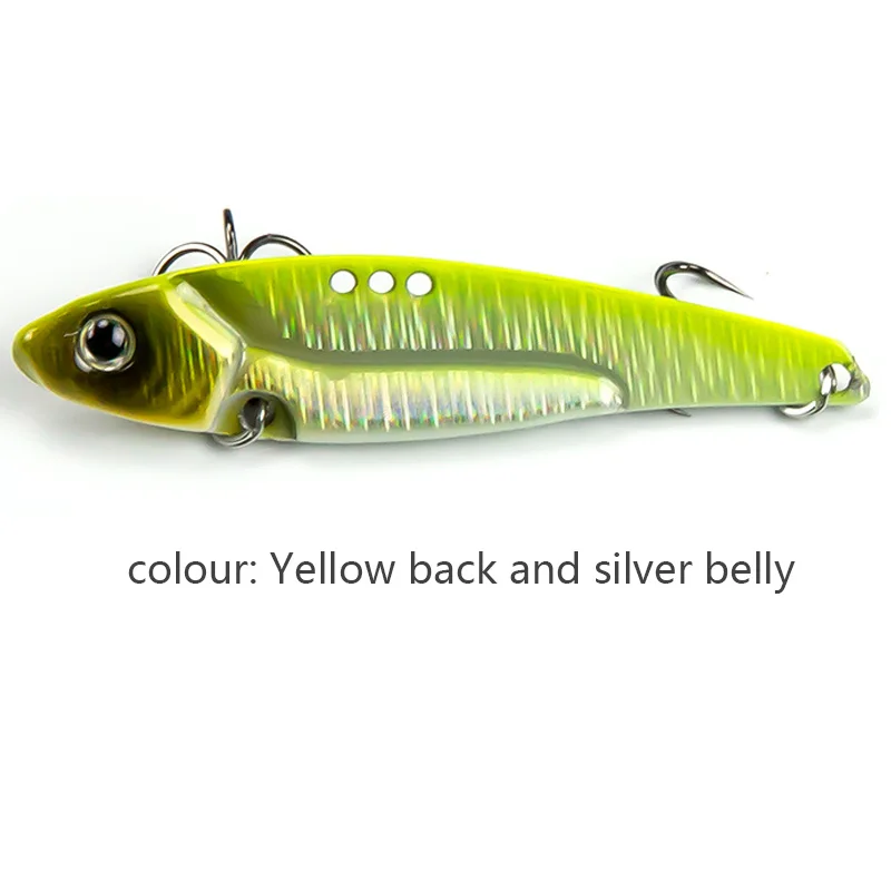 8g 12g 16g VIB Fishing Lure Metal Jig Sinking Big Blade Long Cast Treble Hooks Spinner Spoon VIBRATION Tackle Pesca Hard Bait