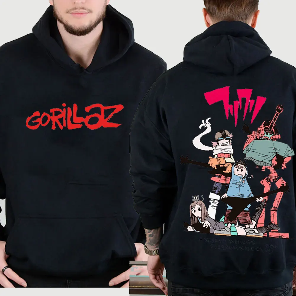 New in Hoodies & Sweatshirts Rock Band Gorillaz Print Hoodies Y2k Hoodie Hip Hop Oversized Harajuku Pullovers Unisex Clothing