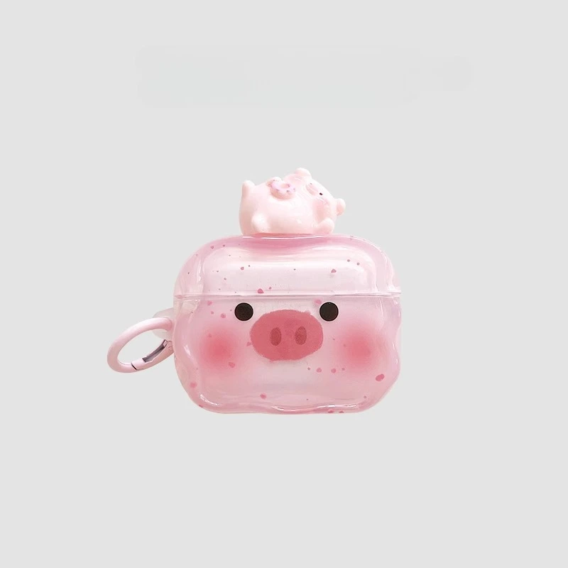Für AirPods 4 Pro 2nd Fall Nette Cartoon Rosa Schwein Weiche TPU Abdeckung Für AirPod 2 3 Welle Kopfhörer lade Box Perlen Bogen Schlüsselbund ﻿
