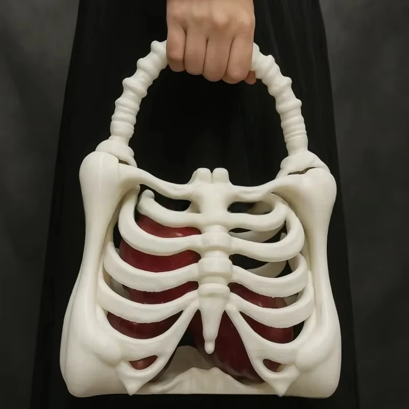 Halloween Handbag Creative Skull Skeleton 3d Printing Fashion Handbag Holiday Gift Decoration Package Self-assembled Bone Bag
