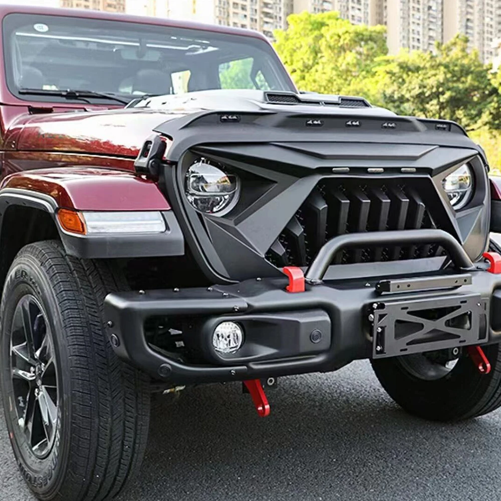 

Armor Grill Guard Car Grills with Led for Jeep Wrangler JL 2018-2020 LANTSUN JL1281