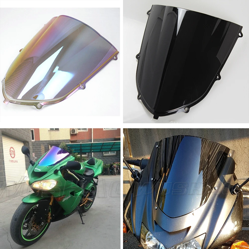 

Motorcycle Windshield Parabrisas Windscreen Screen Wind Deflector For Kawasaki Ninja ZX10R ZX-10R ZX 10R 2004 2005 Black Iridium