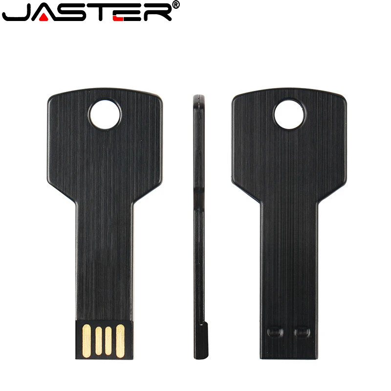 JASTER 금속 키 모양 USB 2.0 플래시 드라이브 펜 드라이브 방수 메모리 스틱 실제 용량 U 디스크 16GB 32GB 64GB USB 스틱 8GB