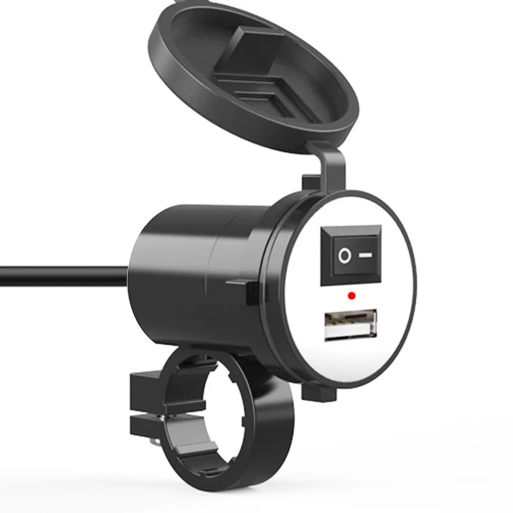 

Supply USB Port Waterproof Adapter 12V Motorcycle Charger Motorcycle Accessories Vehicle Parts Motorcycle Handlebar Charger