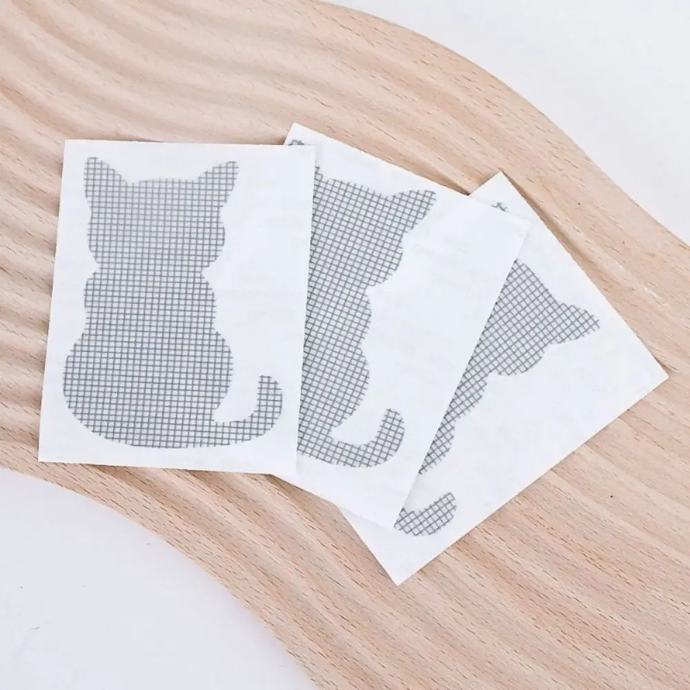 Polyurethane Mesh Mesh Repair Patch Waterproof Cat Shape Screen Repair Tape for Repairing Doors and Window Gauze Self-adhesive