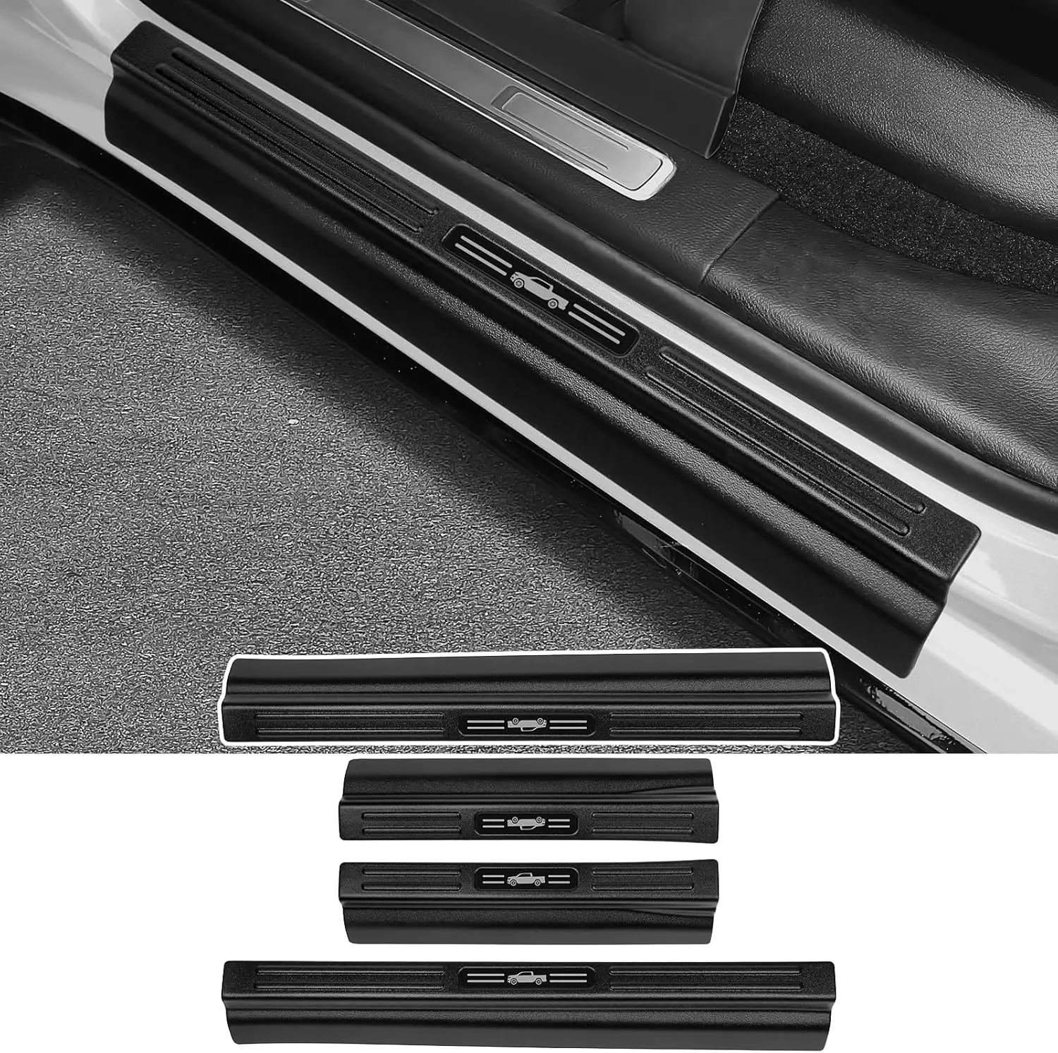 

4PCS Door Sill Protector for 2019-2026 Dodge RAM 1500 Door Sill Guard Replace 2025 RAM 1500 Accessories ABS Material