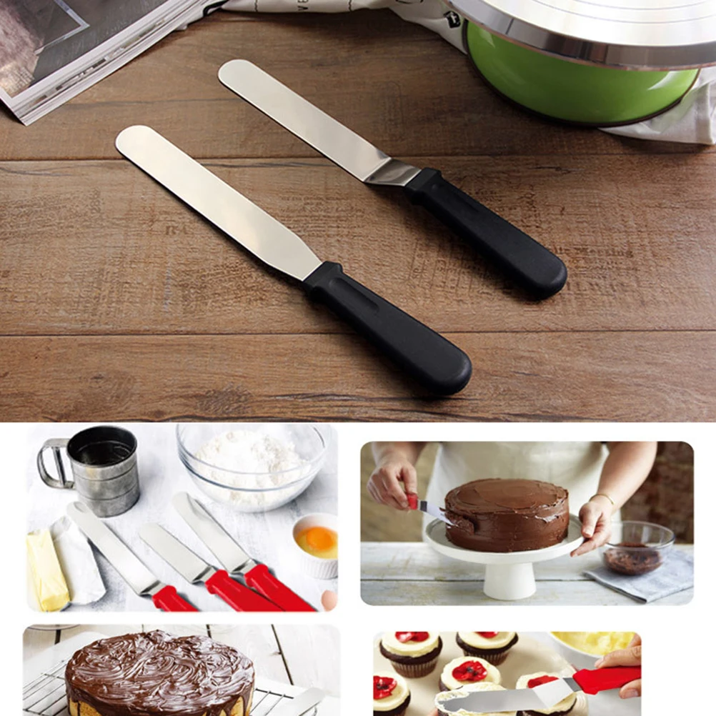 

7.9 Inches Stainless Steel Kiss Spatula Professional Dough Scraper with Scale Non-Stick Surface for Jam Cream Spreading Pizza