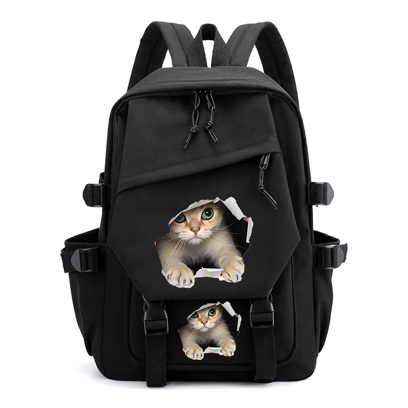 

Back To School Cute Funny Cat Print Backpack Girl Pink School Bag Travel Bag Fashion Leisure Backpacks Travel Knapsack Bag