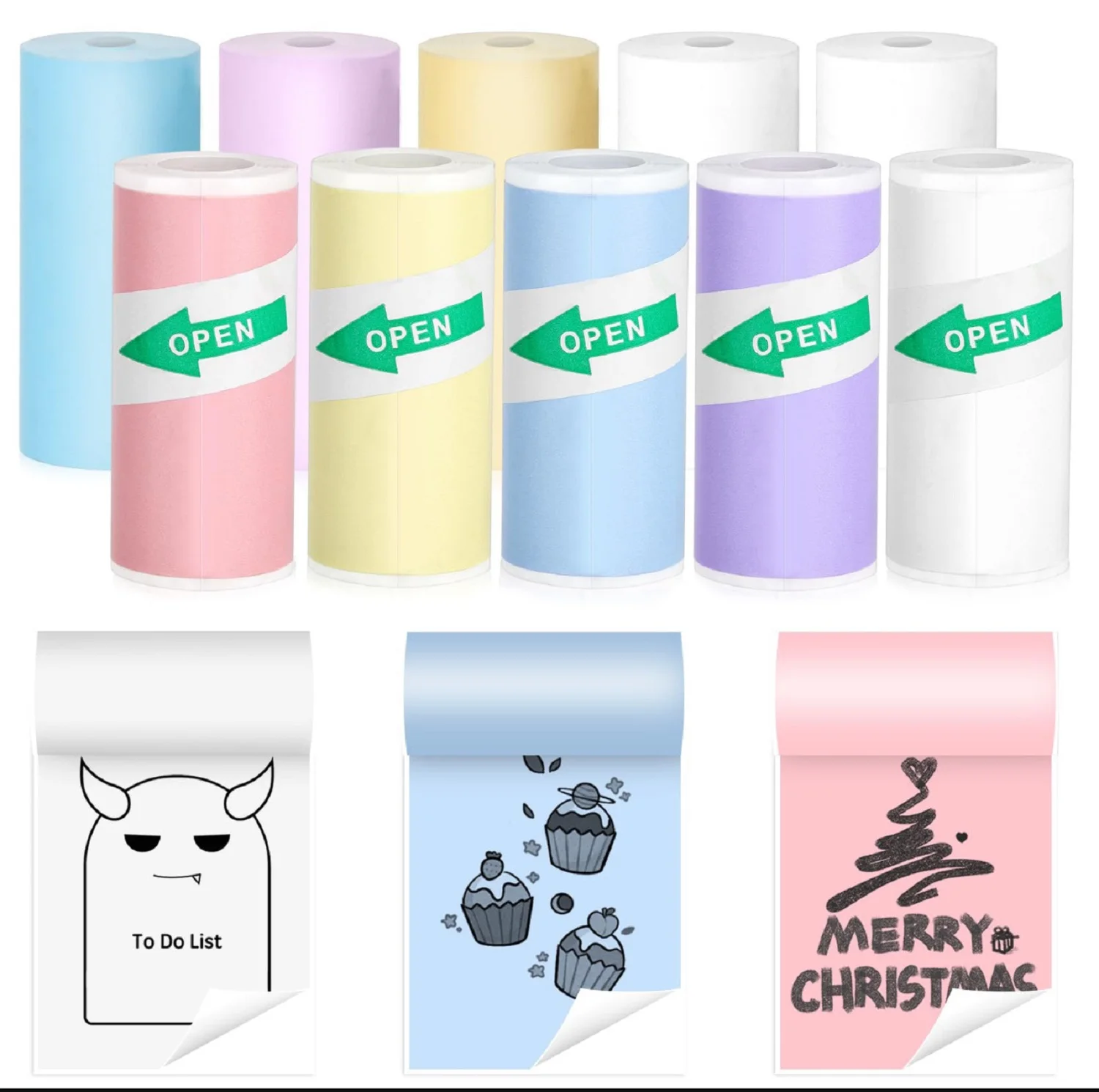 Makeasy crianças câmera instantânea recarga de papel impressora fotográfica rolos de papel térmico impressão instantânea câmera recarga papel para meninas menino