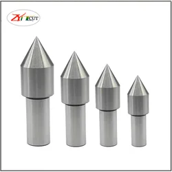 Lathe Straight Handle White Steel Alloy Tip Dead Center Morse 5 4 3 2 Rotary Movable Center Head Accessories Hard Alloy Tip