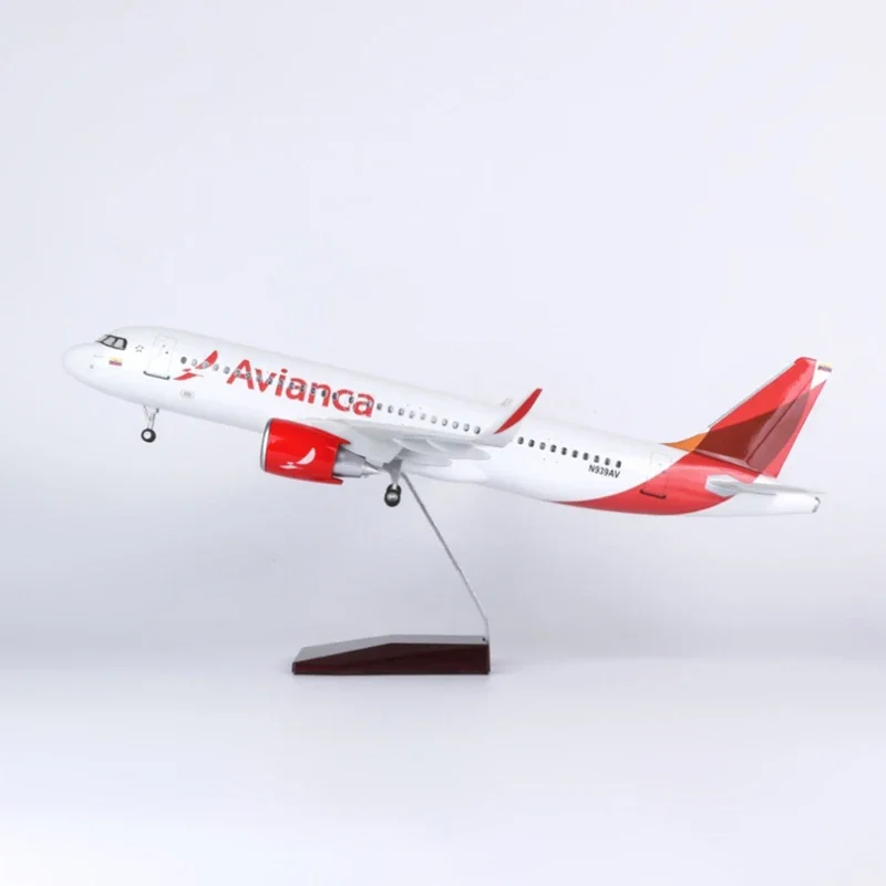 

Новинка, модель самолета 47 см 1/80 A320NEO A320 NEO AVIANCA Air Airlines, игрушка, Брикет и посадочное колесо, литая модель