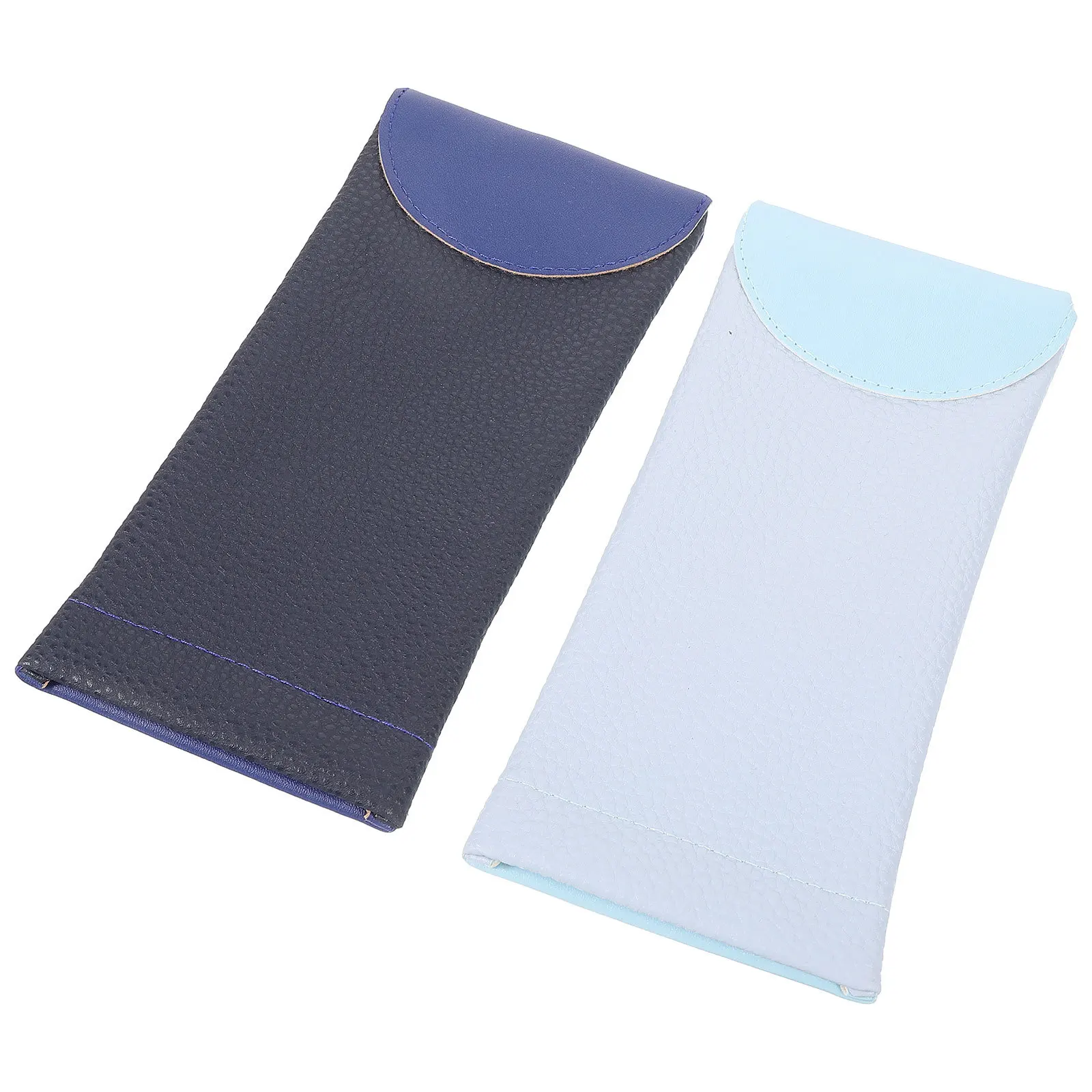 

2Pcs Sunglasses Storage Bags PU Material Compact Portable Glasses Pouches Waterproof Stylish Eyeglasses Case Organizer Travel
