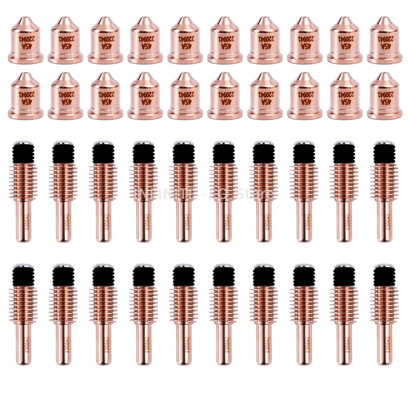 مجموعة Hypertherm Powermax المستهلكة - 10 قطع فوهة (220941) و10 قطع قطب بلازما (220842) لـ 45XP/65/85/105 #1