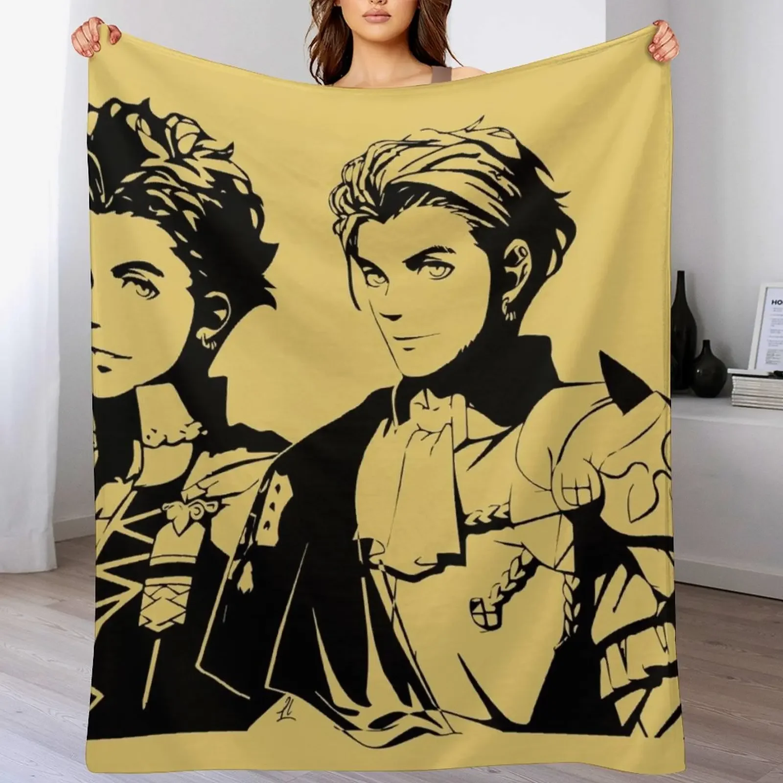 

Claude Fire Emblem Three Houses - Pre & Post Time Skip Throw Blanket Soft Plush Blanket as Housewarming Gift