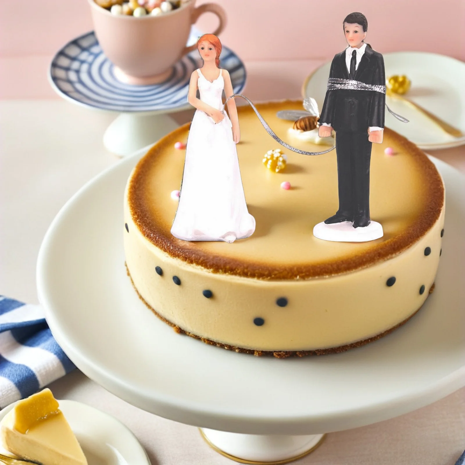 

Romantic Wedding Resin Bride Groom Cake Topper Detailed Couple Decoration Gift Wedding Cake Figurine Decorative Couple Figure