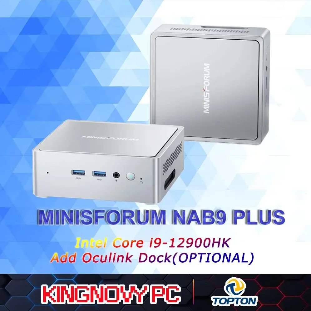

Мини-ПК MINISFORUM NAB9 Plus Intel i9-12900HK, 14 ядер, 20 потоков, до 5,0 ГГц, мини-компьютер OCuLink HDMI + DP + USB4, двойной 2,5G RJ45