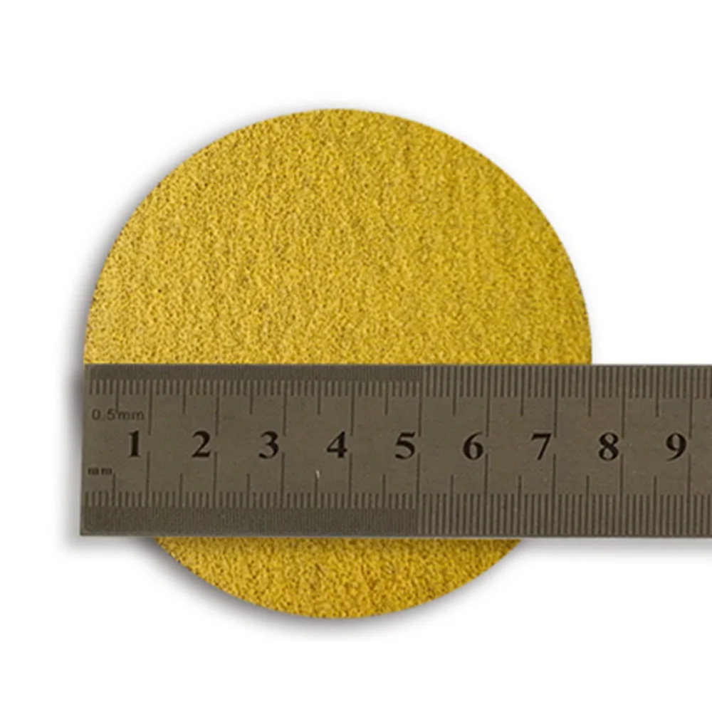 3" Inch 75MM Back Fleece Yellow Sandpaper Sheet Disc Sandpaper Abrasives Self-Adhesive Sheet Auto Parts Grinding And Polishing