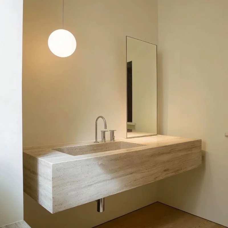

Marble seamless integrated wash basin, bathroom, wall-mounted washbasin, face wash basin, bathroom cabinet