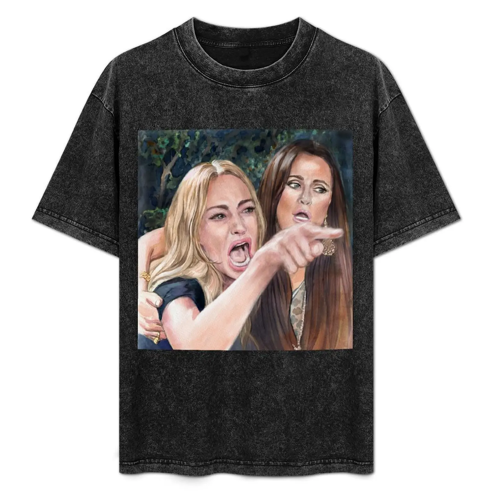 

Woman Yelling at Cat Meme-1 T-Shirt Casual Breathable Short Sleeve Top