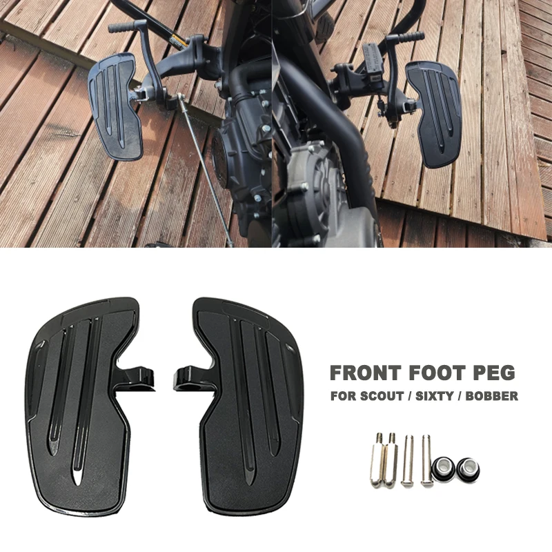 

New Front Foot Controls Foot Pegs Foot Rest Footpegs For Indian Scout / Sixty / Bobber 2016 2017 2018 2019 2020 2021 Motorcycle