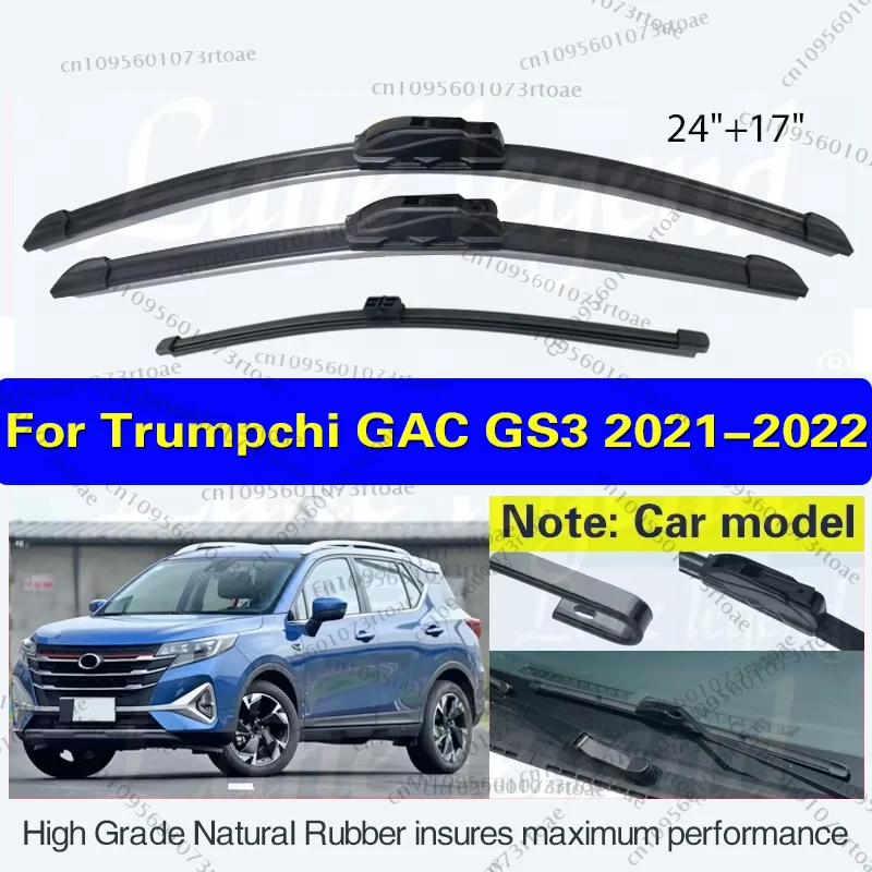 

For Trumpchi GAC GS3 2021 2022 Car Wiper Front Rear Wiper Blades Rubber Windshield Windscreen Window Rain Brush Car Accessories