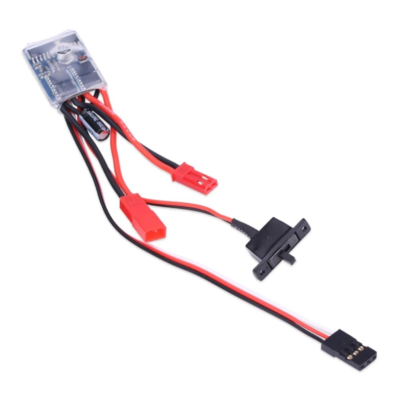 10A ESC Brushed Speed Controller With Brake For 1/12 1/16 1/18 1/24 RC Car Crawler WPL C24 B16 B24 MN D90 MN99S RC Boat