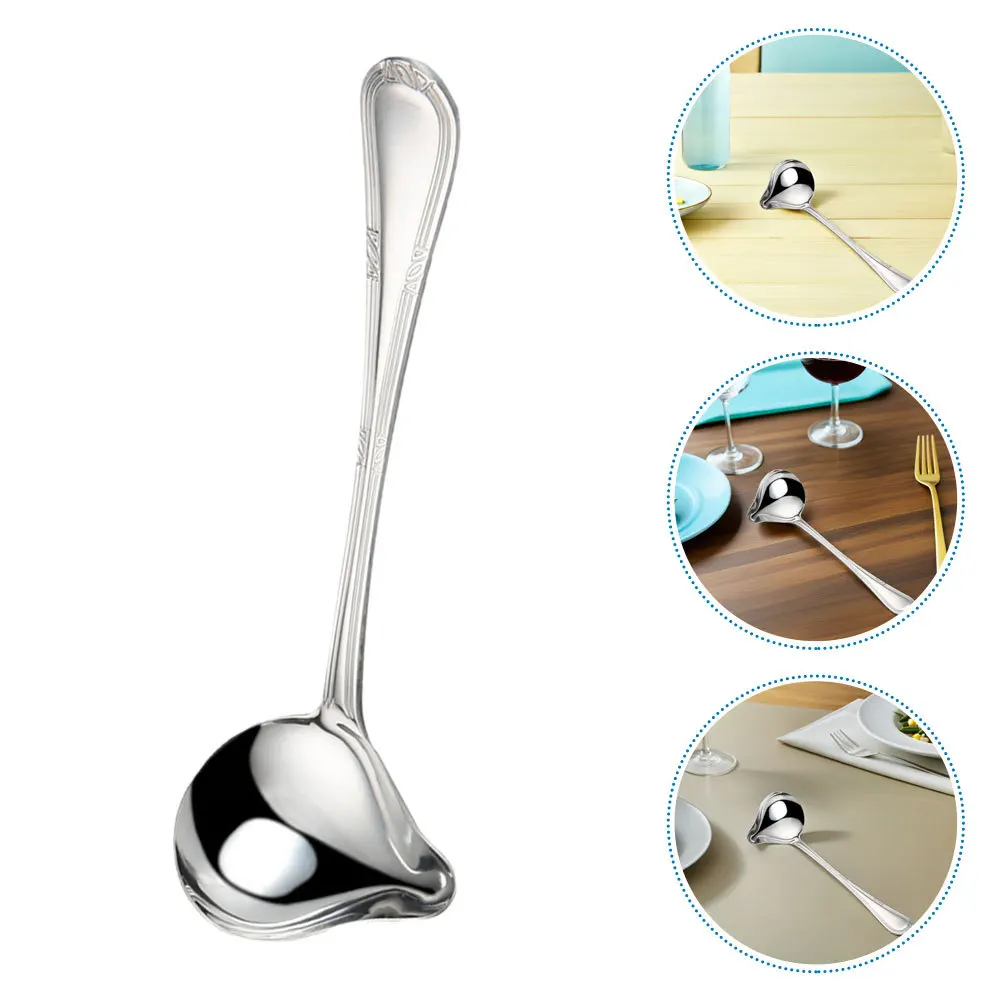 

4Pcs Stainless Steel Sauce Ladle Pour Spout Design Precise Serving Kitchen Cooking Gravy Soup Spoon Gravy Ladle Small