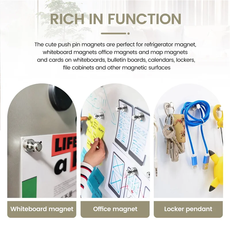 DN-18 шт. металлические магнитные кнопки, магнитные кнопки для большого пальца, практичные магниты на холодильник, идеально подходят для доски, магнитной доски