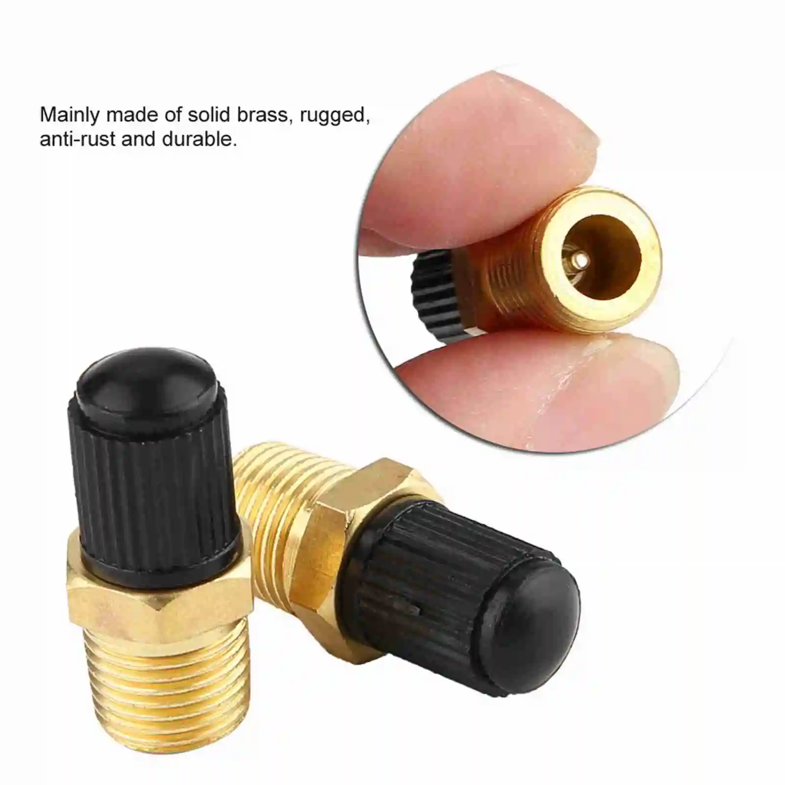 1/8 "NPT صمام ضاغط الهواء النحاس 200-300PSIG ملء صمام مع غطاء واقي مكافحة الصدأ الإطارات النحاس صمام لأنظمة خزان الهواء