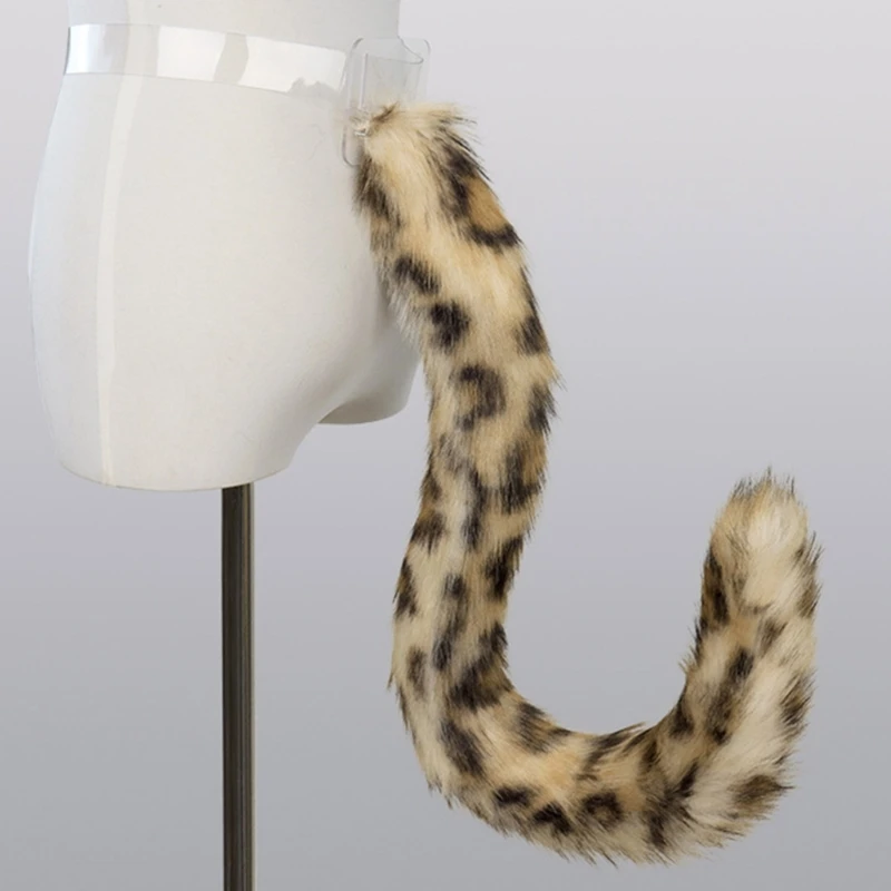 Faux Furs Foxes Tail Animal Tail Leopard Tail Japanese Anime-Halloween Cosplay Party Costume Accessories Adult Teen