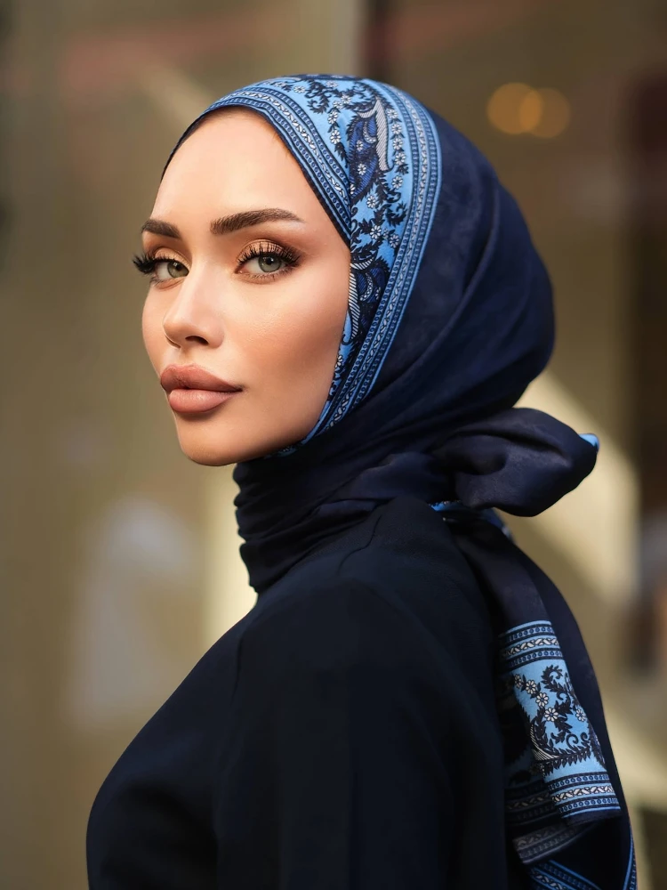 Printed Pearl Chiffon Hijabs for Women Hijab Scarf Breathable and Soft Turbans for Women Head Scarf Headwraps Malaysian Turban