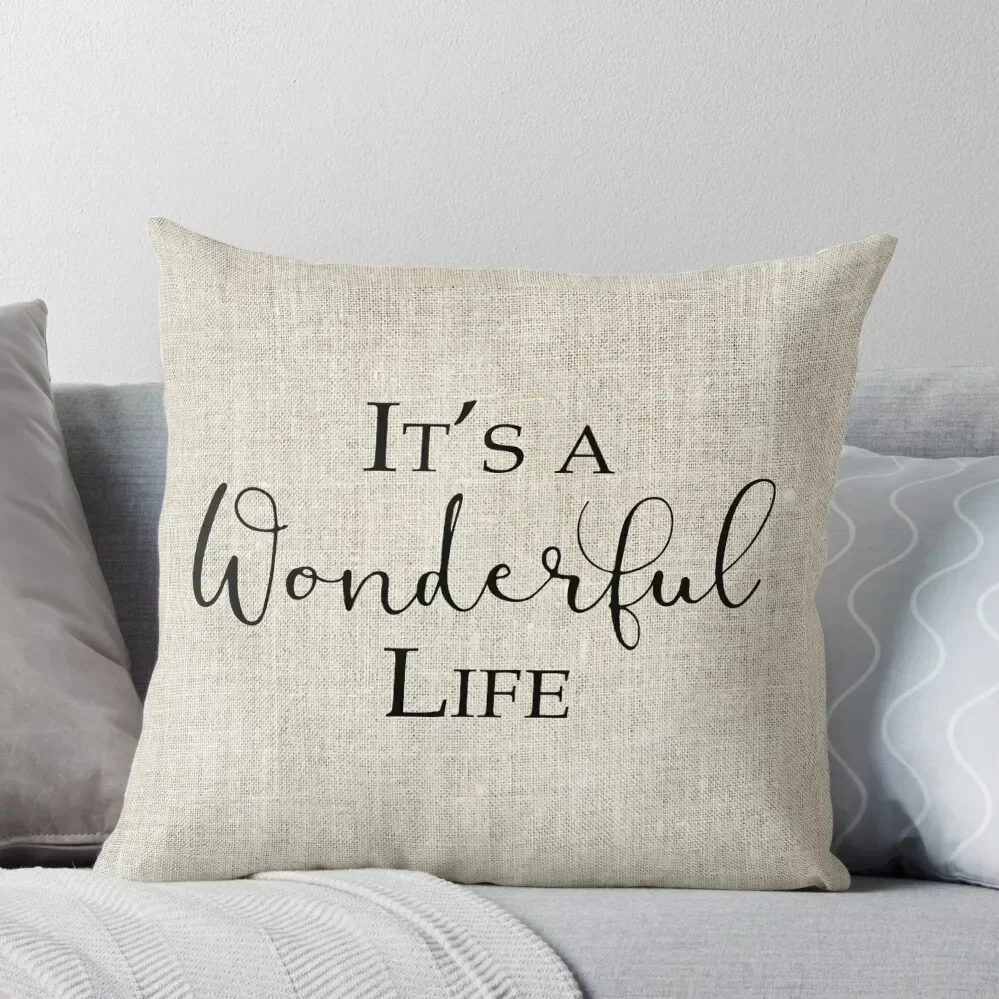 

Its a Wonderful Life, Christmas Throw Pillow Pillow Cases Embroidered Cushion Cover pillow