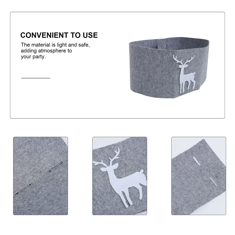 

Christmas Tree Skirt Xmas Mat Elk White Cartoon Party Skirts Decorative Base Cloth Holiday nament Lovely Design Home Decoration
