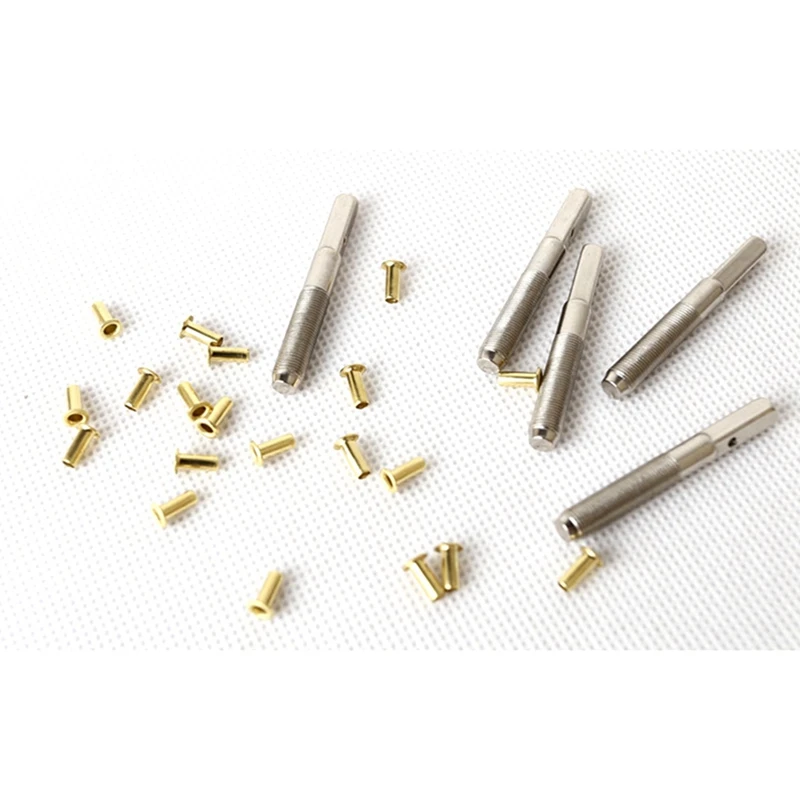 120 Pcs Lyre Harp Tuning Pin Nails With 120 Pcs Rivets Set For Lyre Harp Small Harp Musical Stringed Instrument