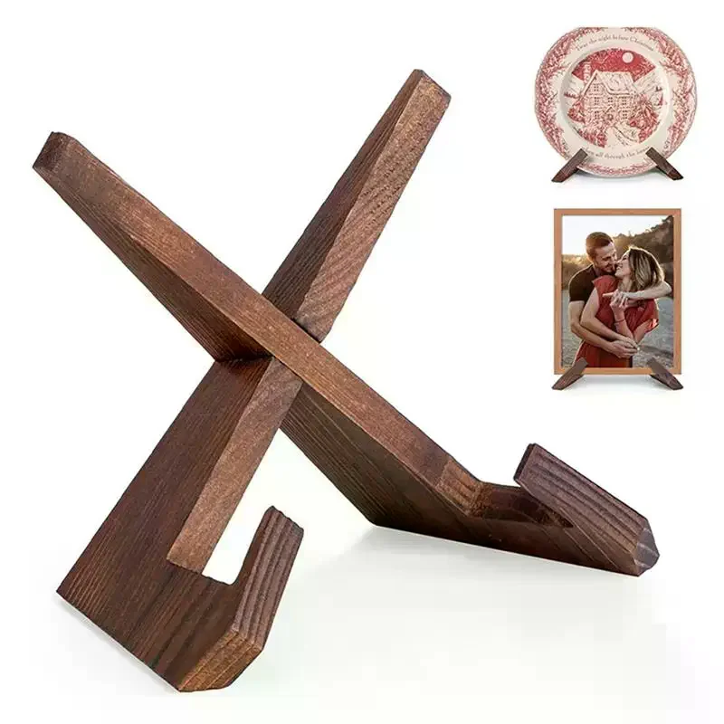 Wooden Cookbook Holders Document Tablet Reading Record Display Stand Photo Frame Bracket Home Kitchen Cookware Storage Rack