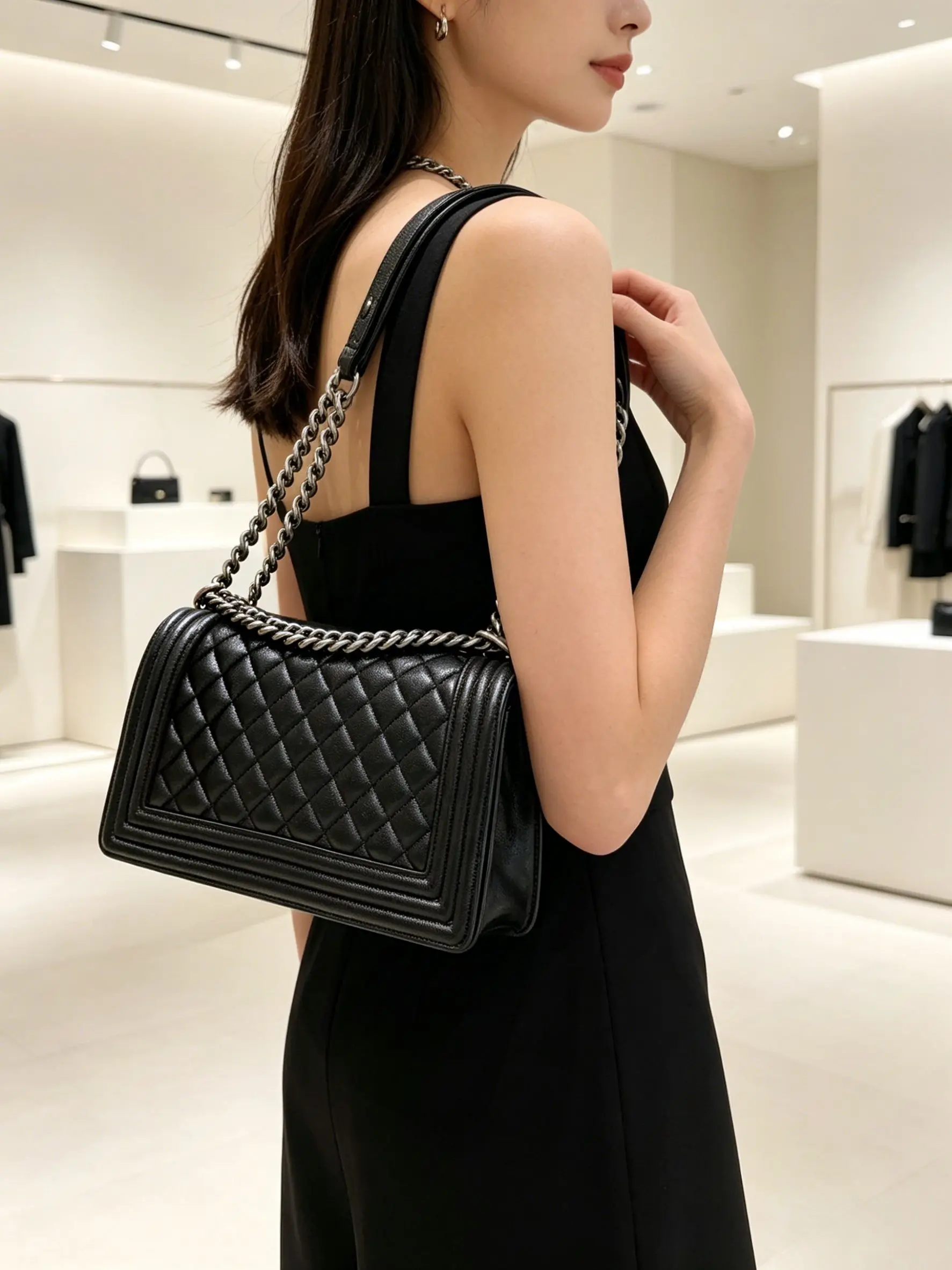 Women's Chain Shoulder Bag Luxury Handbag Crossbody Street Casual Simple Handbag