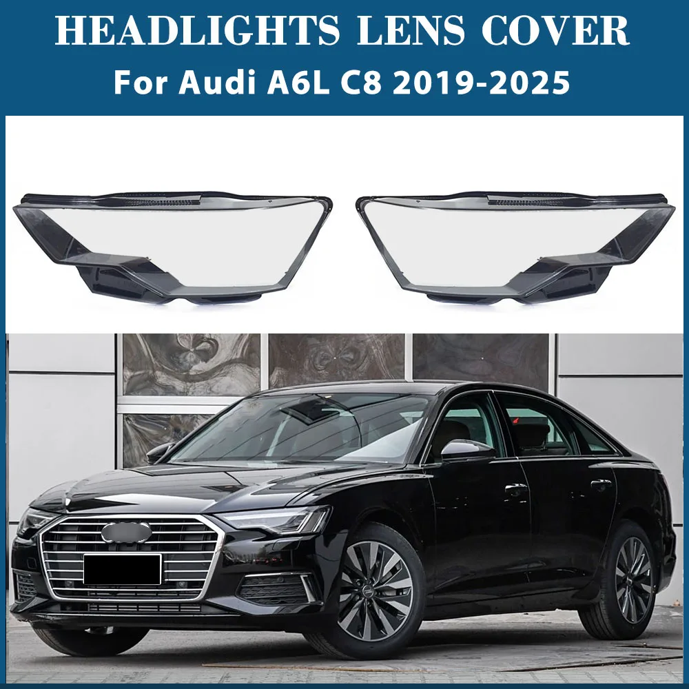 

Headlamp Cover Shade Headlight Transparent Lens Lamp Shell Masks Plexiglass Replace Original Lampshade For Audi A6L C8 2019-2025