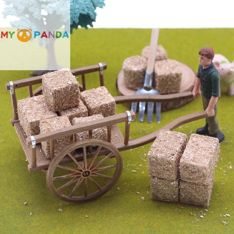 1/12 Dollhouse Simulation Haystack Firewood Pile Model Dollhouse Farm Garden Scene Decor Accessories Kids Pretend Play Toys