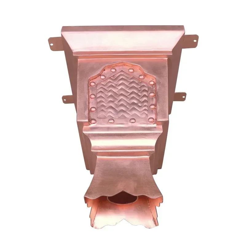 panic buying matte copper Leader Head rain  copper rain collector lead head