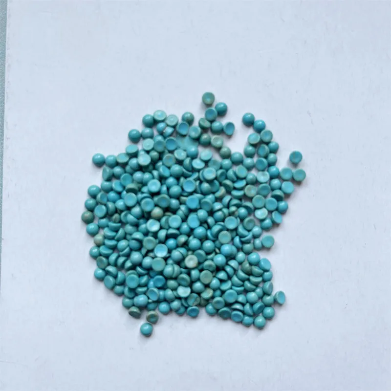 100pcs Semicircle Turquoises Beads Howlite Semi-precious Stone Dome Flat Back Cabochons Half Round 3/4/6/7/8mm