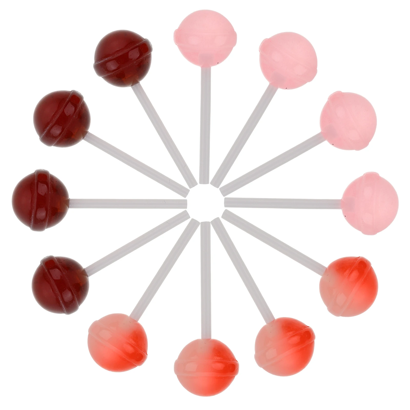 

12 Pcs Simulation Lollipop Decorative Candy Props Miniature Scene Ornaments Reusable Fake Food Adornment Birthday