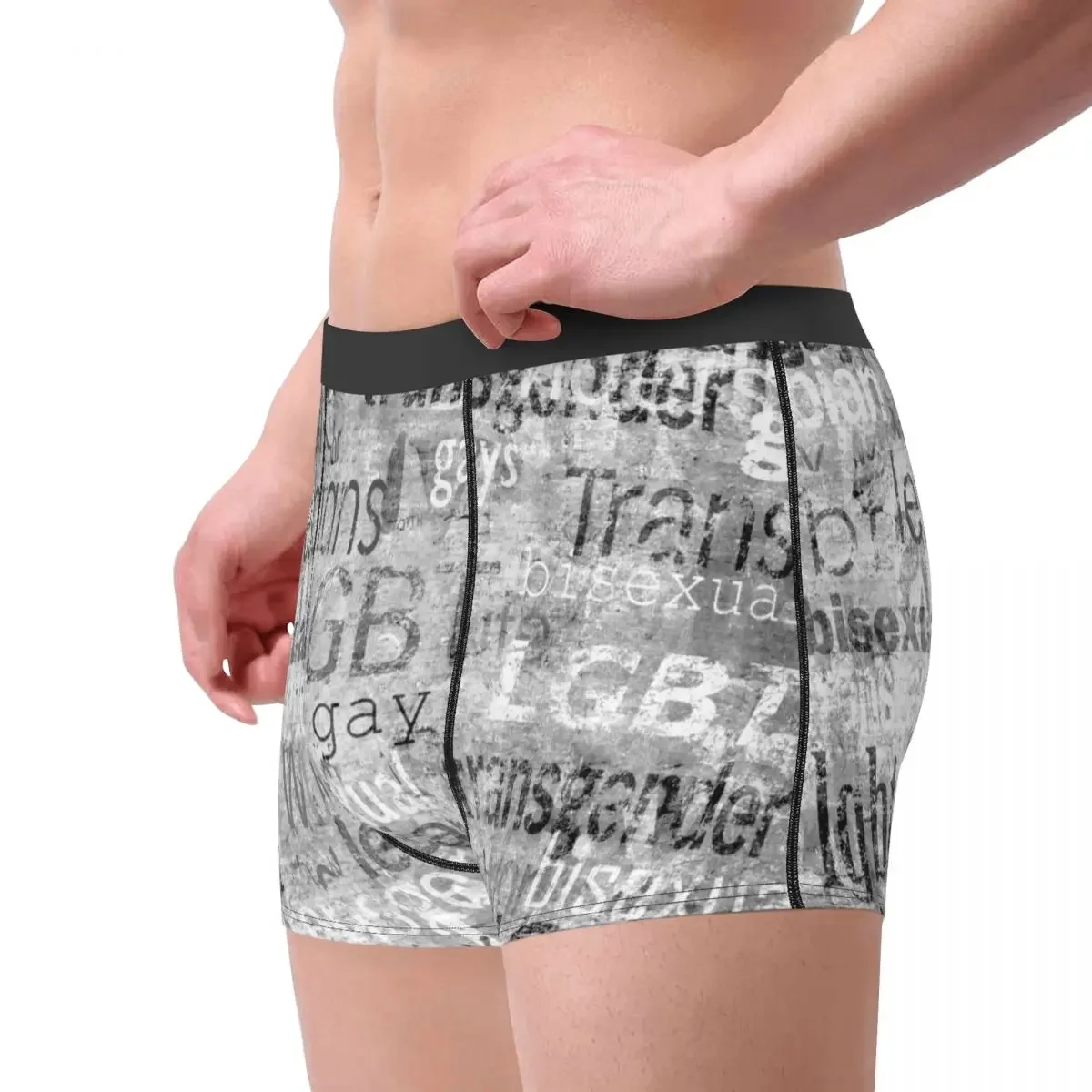 Man Lgbt Lesbian Gay Bisexual Transgender Boxer Shorts Panties Breathable Underwear Male Sexy S-XXL Underpants