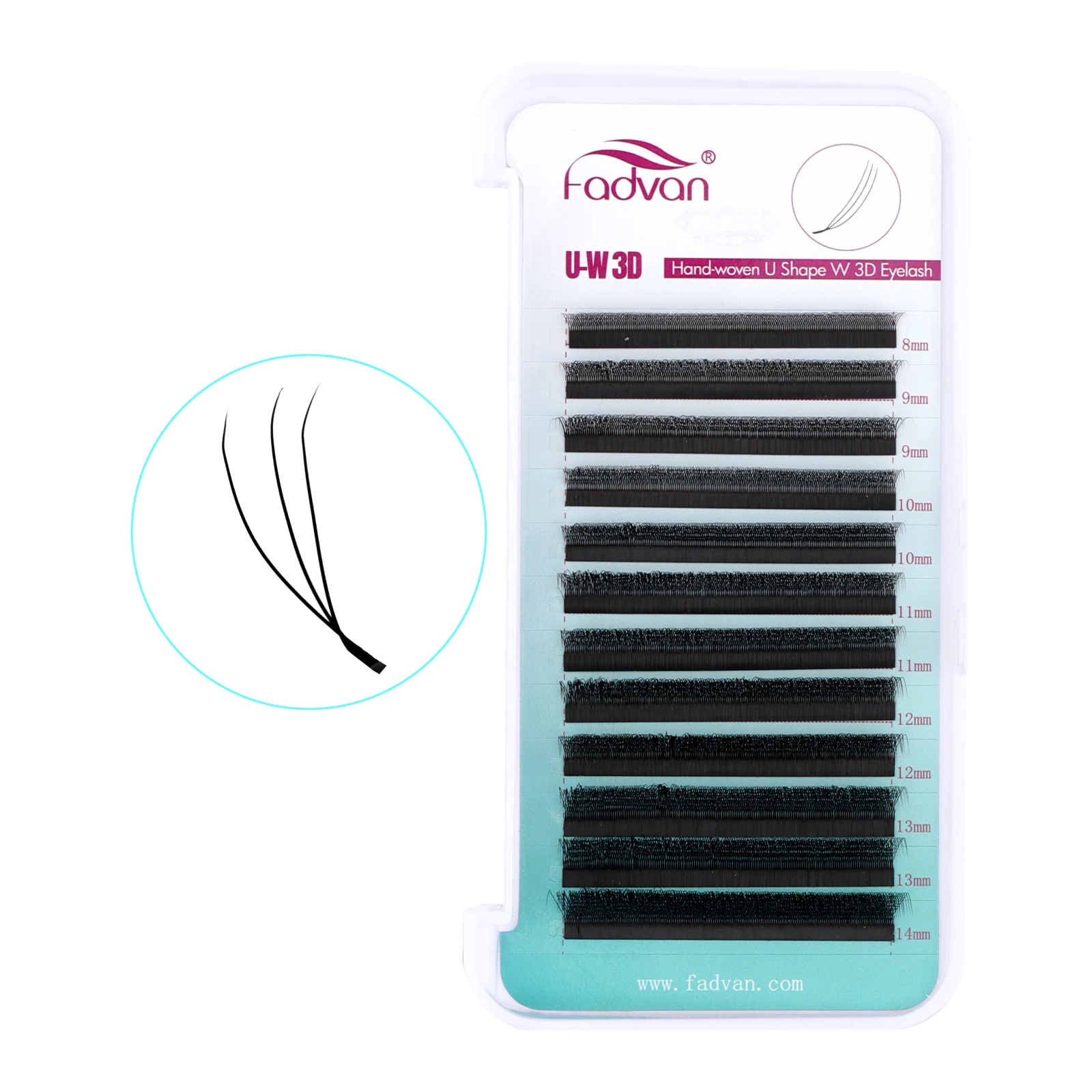 FADVAN U Shape 3D/4D/5D Lashes Premium Soft Eyelashes Extension Make up Tools
