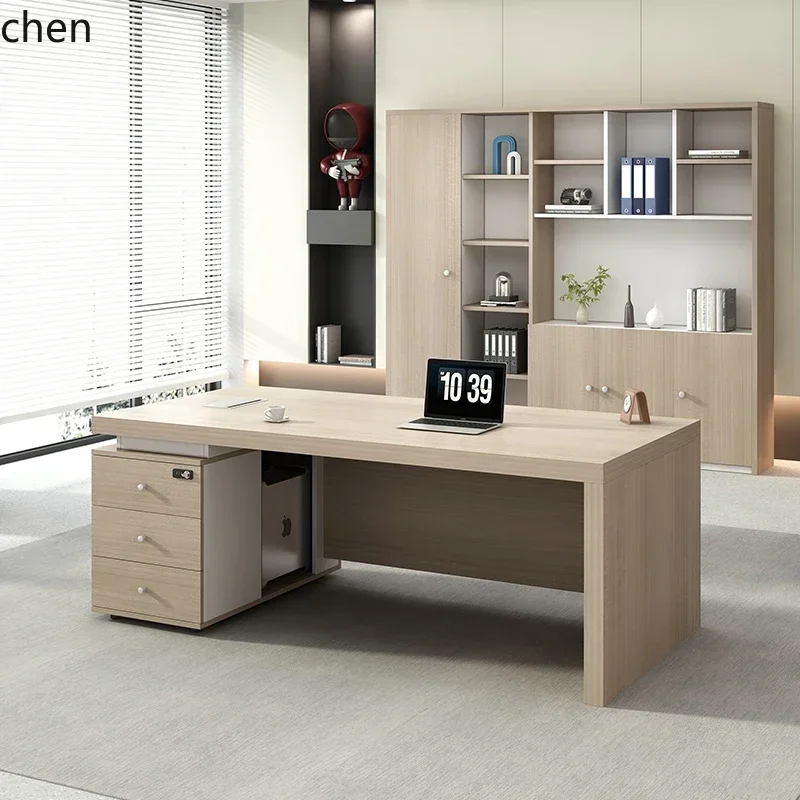 y17-simple and modern single desk, financial desk, supervisor, manager desk, chair