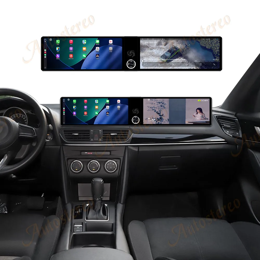 Dual Screen 12.3 inch Carplay Android 14 Car GPS Navigation For  Mazda CX-4 2016-2021 Head Unit Multimedia Player Car Radio Auto