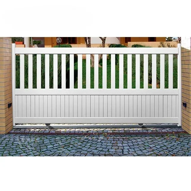 Puerta voladiza de aluminio, sistema de puertas de privacidad, puerta peatonal eléctrica automática de aluminio, Kit de puerta voladiza deslizante para entrada