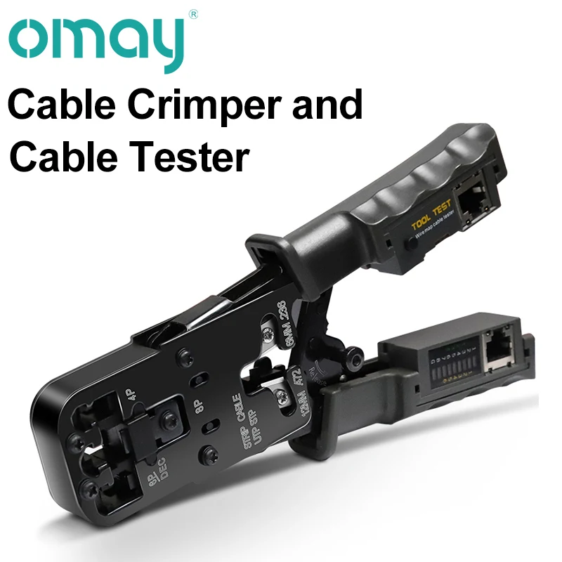 3 em 1 alicate de rede rj45, cabo lan crimper, ferramenta de corte de 3 propósitos, testador 6p/8p/4p, teste do cortador de fio