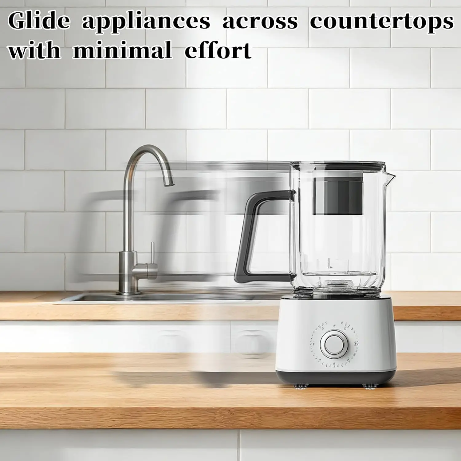 360 ° rolling appliance slider for kitchen appliances, used as an electric pulley for air fryers, coffee machines, and ovens view 3