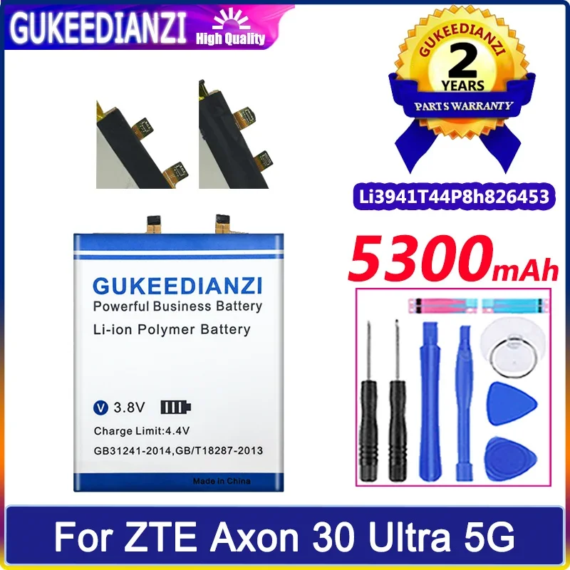 

GUKEEDIANZI Аккумулятор Li3941T44P8h 826453 5300 мАч для ZTE Axon 30 Ultra 5G 31 ultra 31Ultra A30Ultra A2022P аккумуляторы